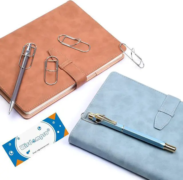 Alt view image 5 of 7 - Wisdompro 12 Pack Paper Clip Pen Holder for Notebook, Journal, Silver