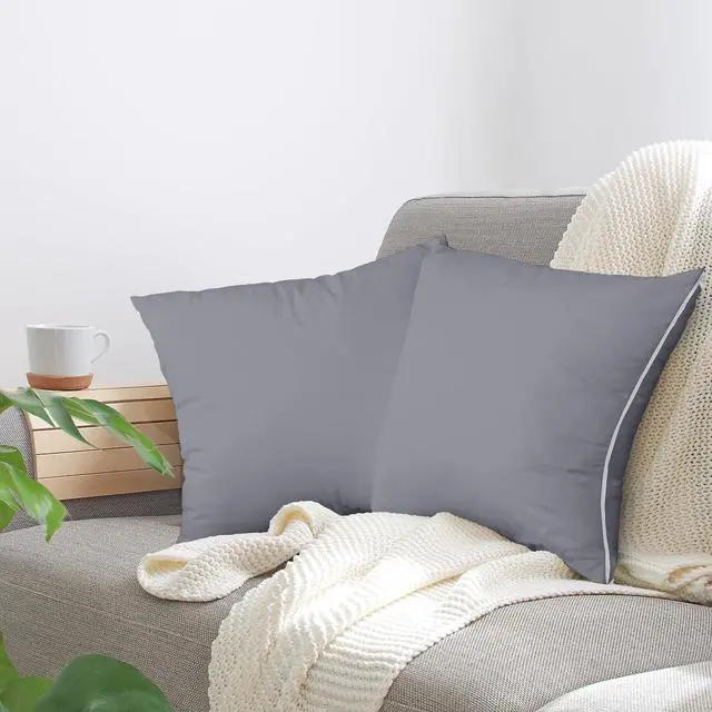 Alt view image 7 of 7 - Set of 2 Pillow Protectors with Zipper 20 x 20 Inches, Throw Pillow Covers