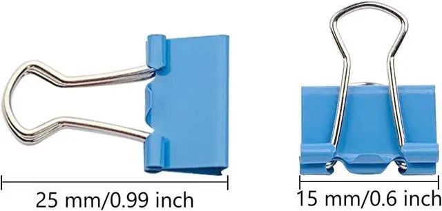 Alt view image 3 of 7 - Ykimok 240-Pack Mini Binder Clips in 4 Colors (Blue, Yellow, Red, Green), 15mm/0.6-Inch Small Paper Clips for Home, School, Office and Business