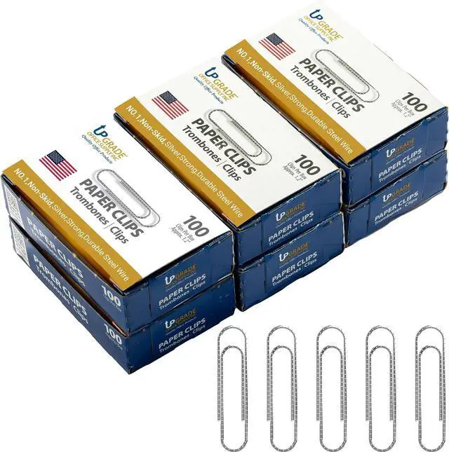 Main image of Upgrade Office Supply #1 Paper Clips, 600 Count, 6 Boxes of 100, Made in USA