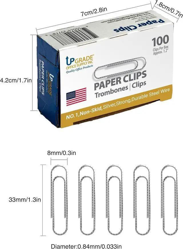Alt view image 2 of 7 - Upgrade Office Supply #1 Paper Clips, 600 Count, 6 Boxes of 100, Made in USA