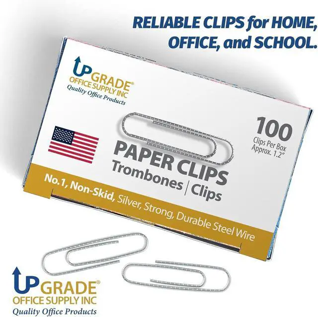 Alt view image 3 of 7 - Upgrade Office Supply #1 Paper Clips, 600 Count, 6 Boxes of 100, Made in USA