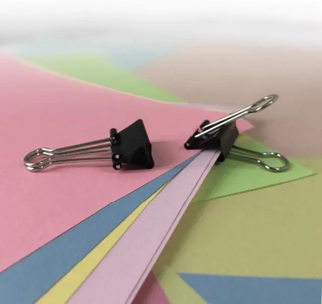 Alt view image 2 of 7 - Amazon Basics Sturdy Binder Clips, Office Supplies, Small 0.75 in, Document Organizing, School Supplies, Black, 144 Count