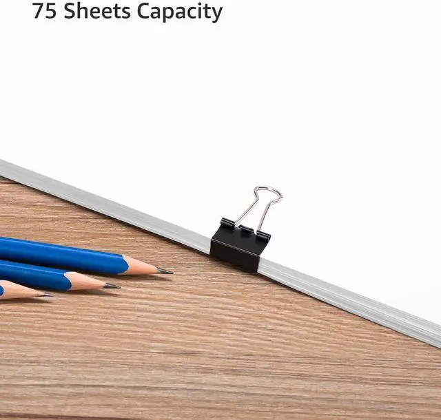 Alt view image 7 of 7 - Amazon Basics Sturdy Binder Clips, Office Supplies, Small 0.75 in, Document Organizing, School Supplies, Black, 144 Count