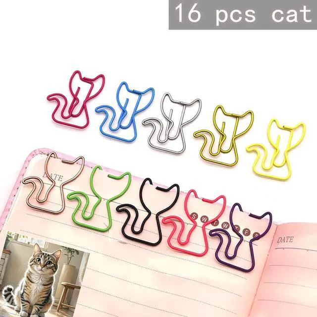 Alt view image 2 of 6 - 96 Pcs Cute Animal Shaped Paper Clips, Fun Office Supplies