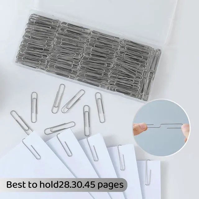 Alt view image 3 of 5 - 280 Pcs Large Paper Clips, 2 Inch Jumbo Paperclip, Stainless Steel Paper Clips Large, Silver Paperclips for Home, School, Office Supplies