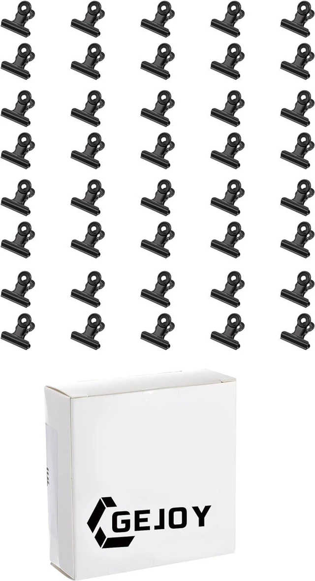 Alt view image 7 of 7 - 40 Pack Metal Clips 0.87 Inch Small Bull Binder Paper Clips for Picture Photo Crafts Food Bags Home Office Supplies(Black)