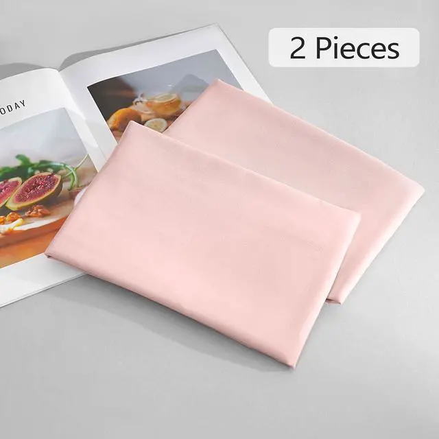 Alt view image 12 of 12 - Zipper Pillowcase 2 Pieces Brushed Microfiber 1800 Hotel Quality Super Soft Pillow Cover No Shrinkage No Fade Pillow Protectors - Pink, Queen