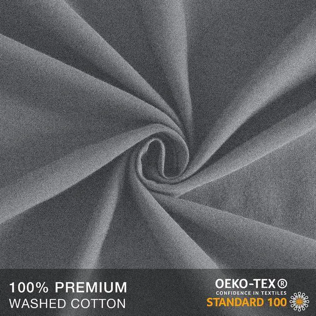 Alt view image 3 of 7 - JELLYMONI 100% Washed Cotton Pillowcases, Standard, Envelope Closure 2-Pack