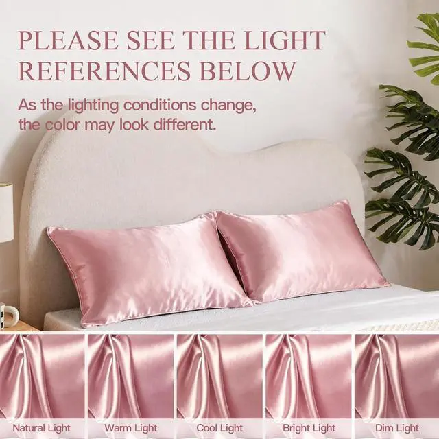 Alt view image 7 of 7 - INSSL Silk Pillowcase for Women, Mulberry Silk Pillowcase for Hair and Skin and Stay Comfortable and Breathable During Sleep (Standard, Coral)