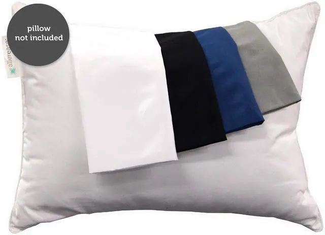 Alt view image 2 of 5 - AllerEase Toddler & Travel Zippered Pillow Protector 14x20 Grey