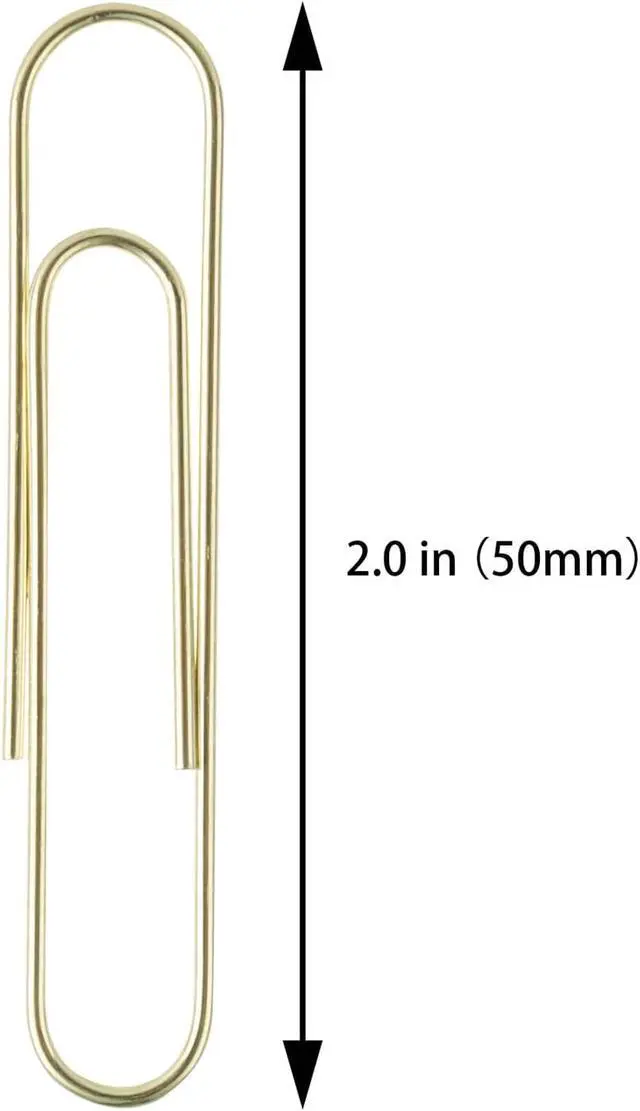 Alt view image 2 of 6 - Large Paper Clips, Gold Paper Clips, 2 Inch Paper Clip, Jumbo Paperclips 100/Pack