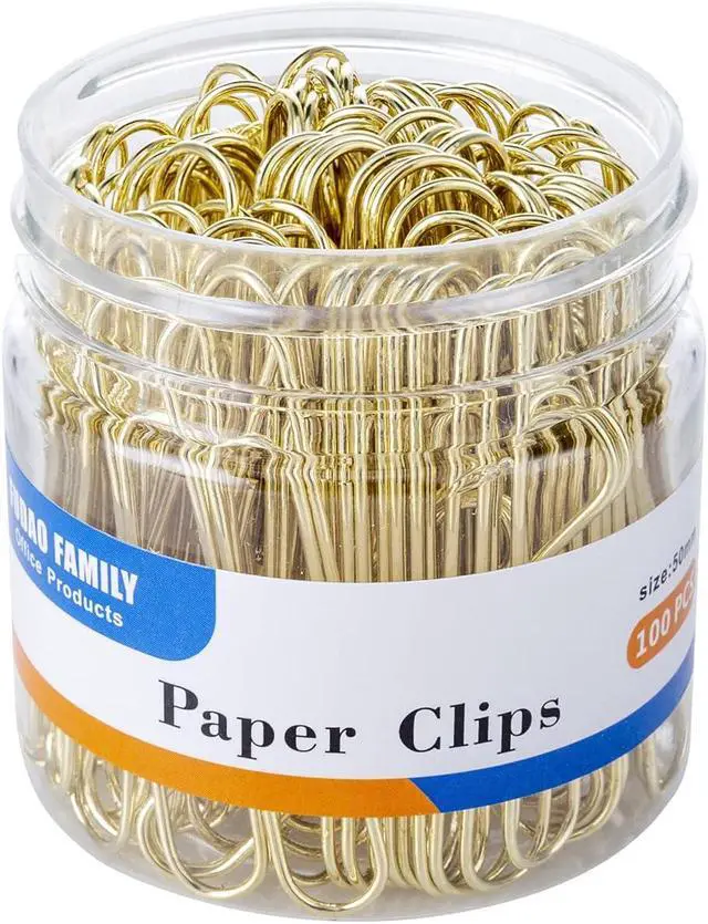 Alt view image 6 of 6 - Large Paper Clips, Gold Paper Clips, 2 Inch Paper Clip, Jumbo Paperclips 100/Pack