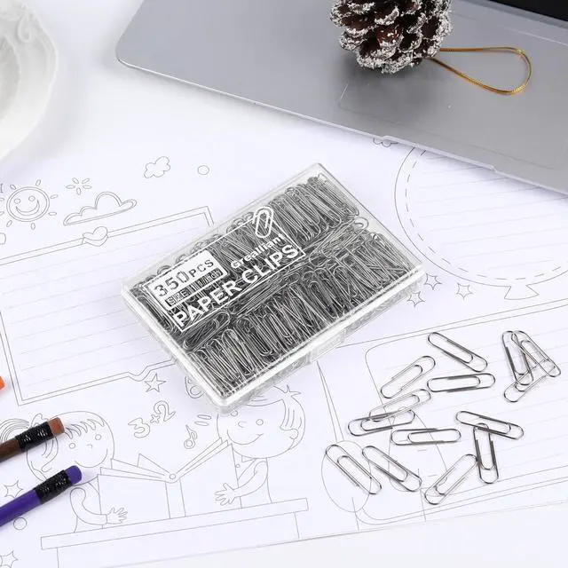 Alt view image 6 of 7 - 700 PCS Paper Clips, Small Paper Clips for Paperwork, 2 Boxes of 350 PCS Each, Sturdy and Upgraded Plastic Boxes Well Packed, Easy to Use in Office, School and Home