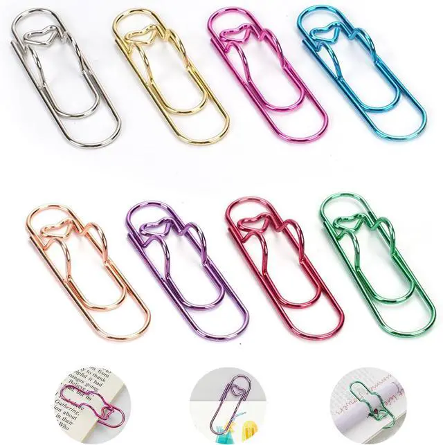 Main image of Paper Clip Pen Holder for Notebook, 8pcs Metal Pen Clip for Journal