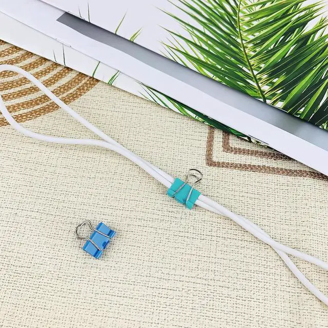 Alt view image 6 of 7 - 40-Pack Mini Binder Clips in 4 Colors (Blue, Yellow, Red, Green), 15mm/0.6-Inch Small Paper Clips for Home, School, Office and Business