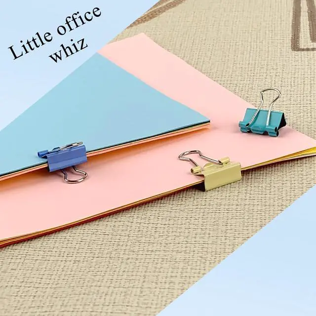 Alt view image 7 of 7 - 40-Pack Mini Binder Clips in 4 Colors (Blue, Yellow, Red, Green), 15mm/0.6-Inch Small Paper Clips for Home, School, Office and Business