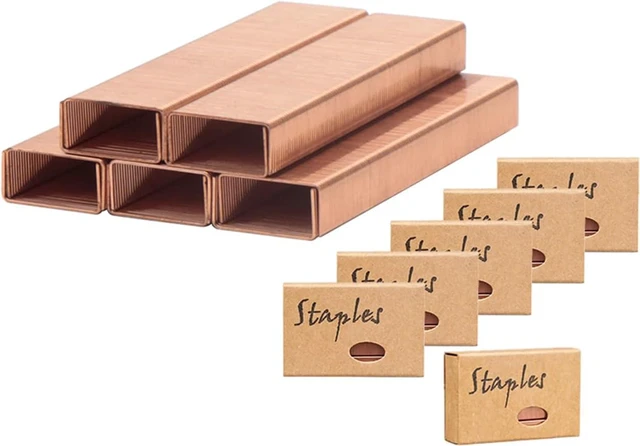 Main image of NatSumeBasics 6000 Rose Gold Staples 26/6 Standard Colored Staple Refill