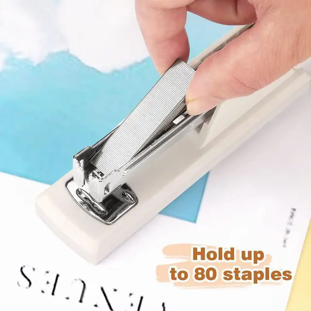 Alt view image 5 of 7 - Tamaki Stapler, Office Stapler, Small Staplers for Desk, White