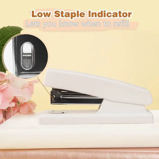 Alt view image 6 of 7 - Tamaki Stapler, Office Stapler, Small Staplers for Desk, White