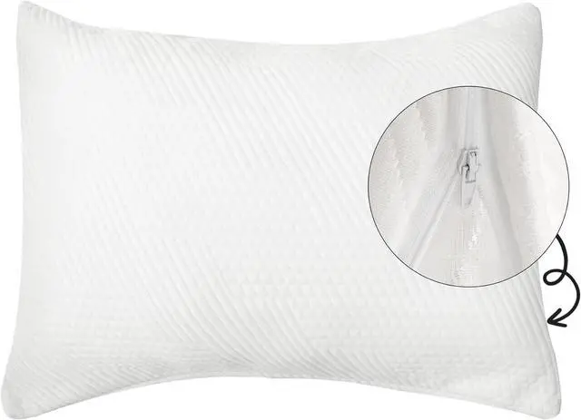 Alt view image 2 of 6 - Shatex Queen Size Pillowcase for Hair and Skin, 1 Pack Pillow Case 100% Viscose Bamboo - Soft, Breathable & Wrinkle-Free - White Cooling Pillow Cover with Hidden Zipper, 20x28 Inches