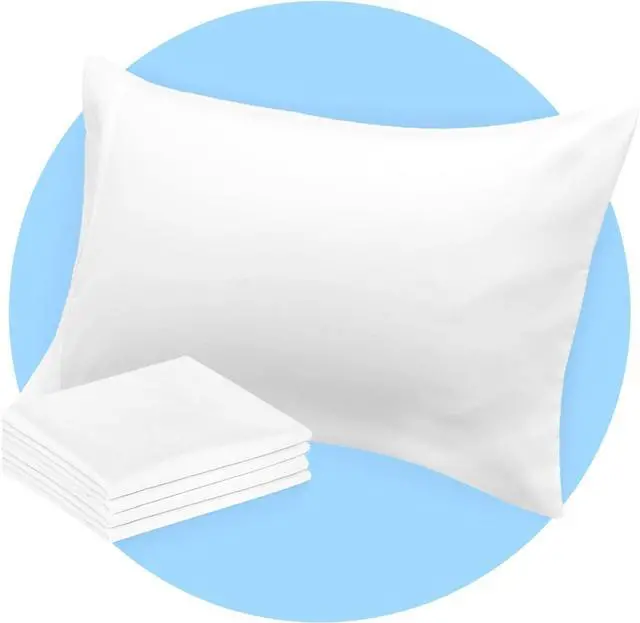 Main image of Avalon Bedding Pillow Cases Standard Size White Pillow Cases Set of 4 Cotton Blend 200 TC Soft & Breathable Perfect for Home & Hospital, Hotel Quality Queen Pillow Protectors 30x20 Inches