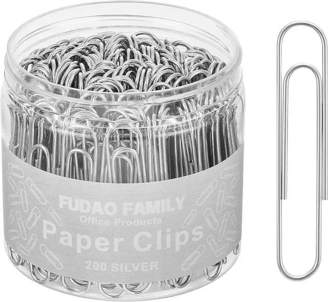 Main image of Jumbo Paper Clips, 2 Inch Paper Clip, 200 pcs Large Paperclips