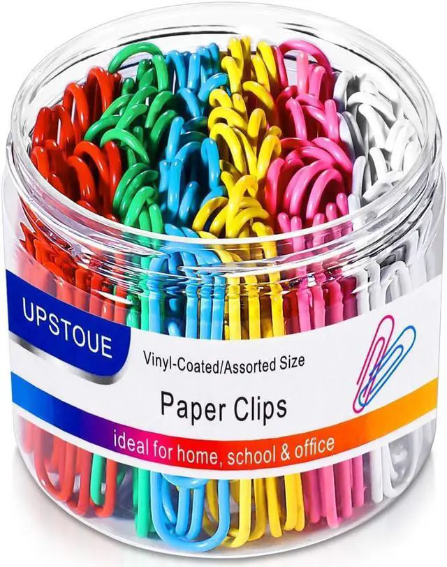 Main image of Vinaco Colored Large Paper Clips, 100 Pack 2", Rustproof Office School Use