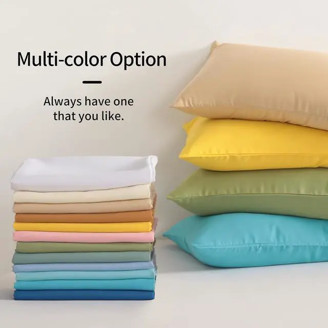 Alt view image 5 of 7 - BEDSUM Standard Microfiber Envelope Pillowcases - Set of 2, 20x26, White