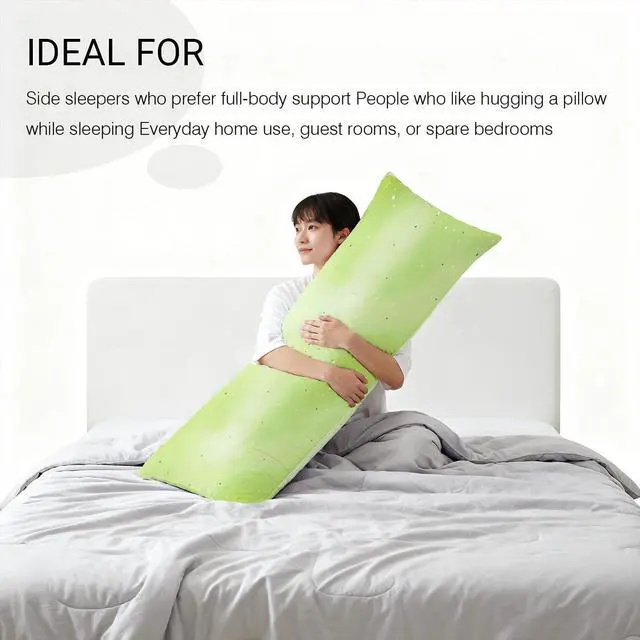 Alt view image 5 of 7 - Ultra Soft Body Pillowcase, Double-Sided Polyester Body Pillow Cover, Machine Washable Full Length Pillowcase for Bed & Sofa, Pillowcase Only