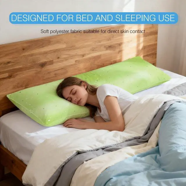 Alt view image 6 of 7 - Ultra Soft Body Pillowcase, Double-Sided Polyester Body Pillow Cover, Machine Washable Full Length Pillowcase for Bed & Sofa, Pillowcase Only