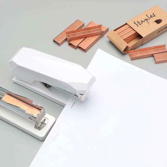 Alt view image 5 of 7 - NatSumeBasics 6000 Rose Gold Staples 26/6 Standard Colored Staple Refill