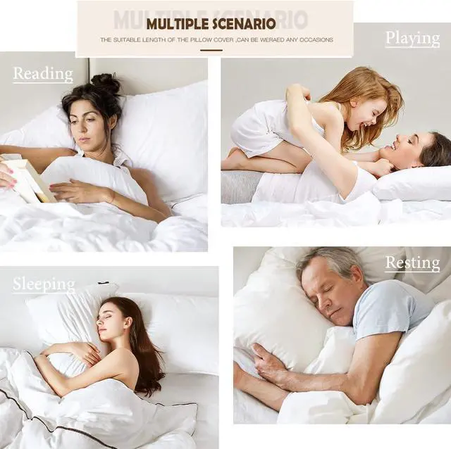Alt view image 7 of 7 - Personalized Photo Pillowcase, Solid White, 20"x54"