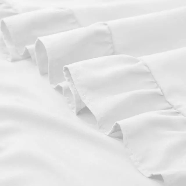 Alt view image 7 of 7 - KKJIAF 2 Pack Ruffle Pillow Cases 18x18 Inches, White