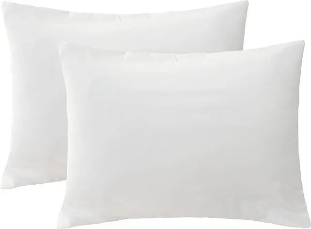 Main image of iMaylex Soft Brushed Microfiber Fabric Zipper Pillowcase, Cozy and Lightweight, Easy Care, Set of 2, White, Standard, 20" x 26"