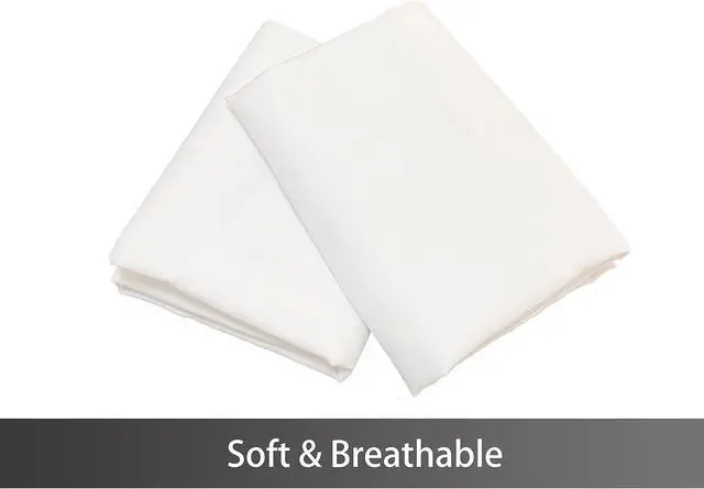 Alt view image 5 of 6 - iMaylex Soft Brushed Microfiber Fabric Zipper Pillowcase, Cozy and Lightweight, Easy Care, Set of 2, White, Standard, 20" x 26"