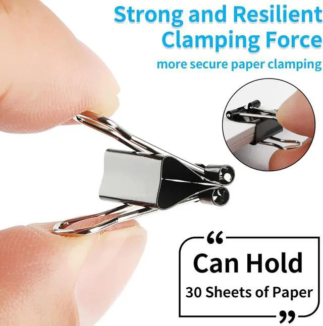 Alt view image 4 of 7 - 180Pcs Small Binder Clips, Mini Binder Clips, Clips Office Supplies