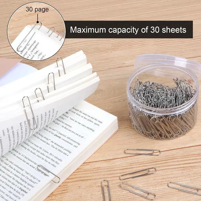 Alt view image 3 of 7 - 280 Pcs Large Paper Clips, 2 Inch Jumbo Paper Clips, Silver Paperclips, Stainless Steel Large Paperclips Office for Teacher Supplies School Supplies