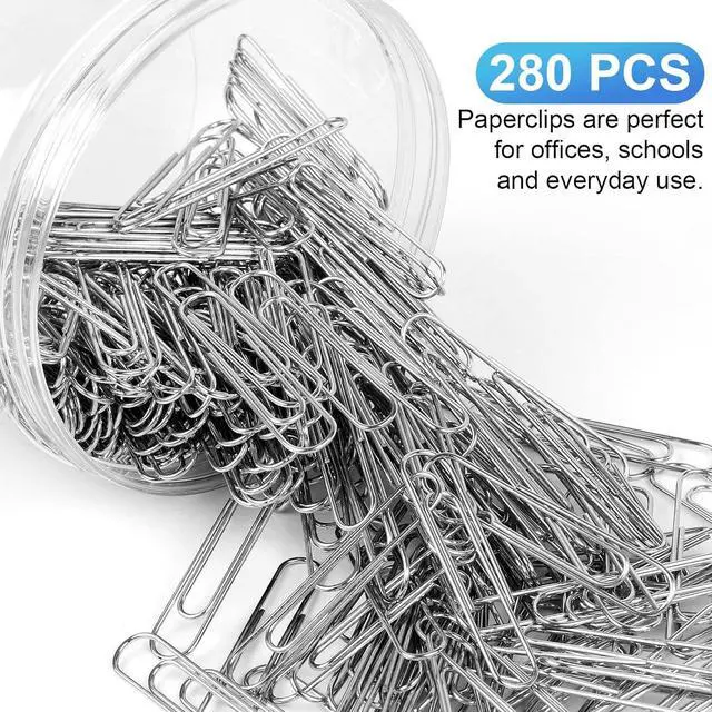 Alt view image 4 of 7 - 280 Pcs Large Paper Clips, 2 Inch Jumbo Paper Clips, Silver Paperclips, Stainless Steel Large Paperclips Office for Teacher Supplies School Supplies