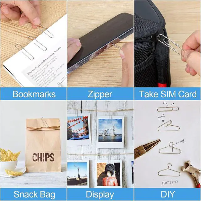 Alt view image 7 of 7 - 280 Pcs Large Paper Clips, 2 Inch Jumbo Paper Clips, Silver Paperclips, Stainless Steel Large Paperclips Office for Teacher Supplies School Supplies