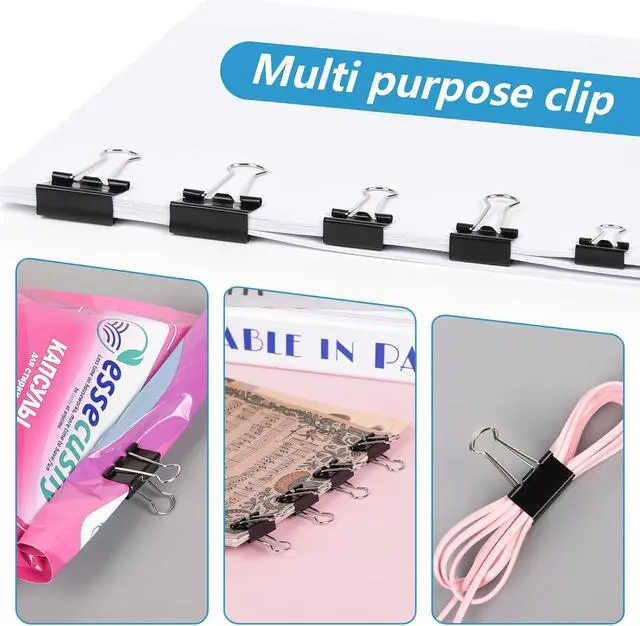 Alt view image 3 of 7 - 500PCS Paper Clips and Binder Clips Assorted Sizes