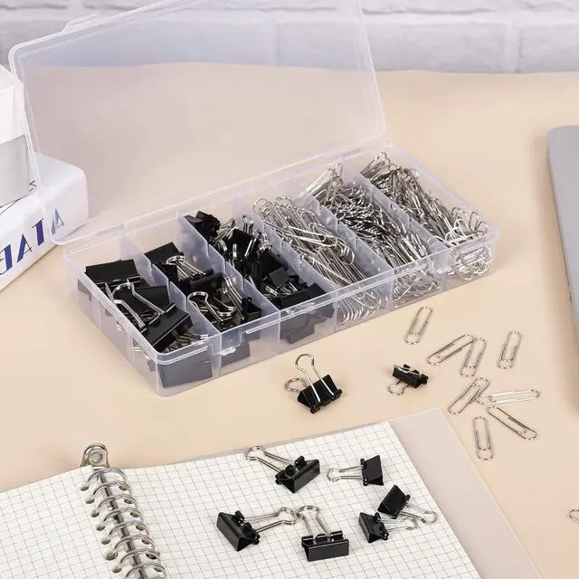 Alt view image 7 of 7 - 500PCS Paper Clips and Binder Clips Assorted Sizes