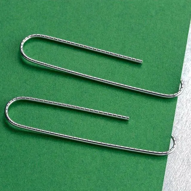 Alt view image 3 of 5 - Vinaco Non Skid Silver Large Paper Clips, 100 Pcs 2", Rustproof Office Use
