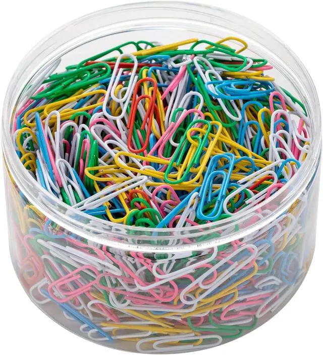 Alt view image 7 of 7 - 800 PCS Paper Clips and Binder Clips Medium Size, Colored Paper Clips for Office Supplies, Colorful and Durable, Use for School Home (Multicolored, 1.3 inch)