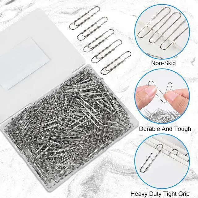 Alt view image 2 of 7 - Large Paper Clips Non-Skid,2' Jumbo PaperClips,300 Pcs Metal Paper Clips.