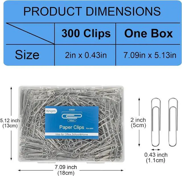 Alt view image 3 of 7 - Large Paper Clips Non-Skid,2' Jumbo PaperClips,300 Pcs Metal Paper Clips.