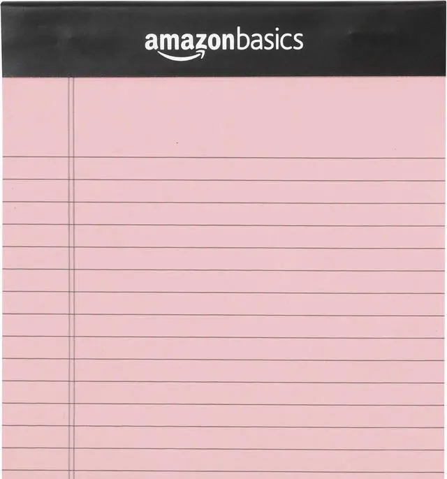 Alt view image 4 of 6 - Amazon Basics Narrow Ruled Writing Pads, Perforated, 5" x 8", Multicolor, 6-Pack of 50 Sheets
