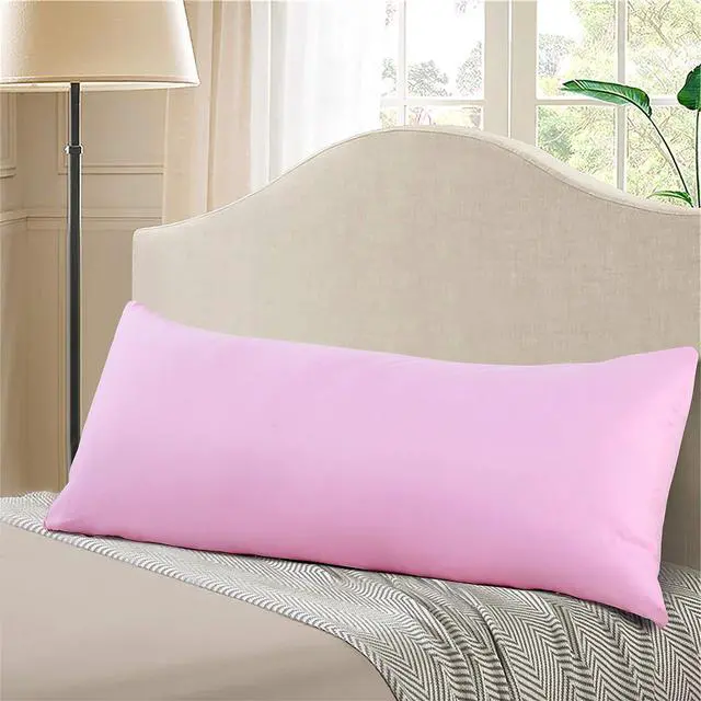 Main image of EVOLIVE Body Pillow Cover 21"x54", Microfiber, Hidden Zipper (Pink)