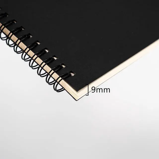 Alt view image 4 of 7 - DSTELIN 10 inch x 7.5 inch, 100GSM, Blank Spiral Notebook, 2-Pack, Soft Cover, Sketch book, 120 Pages / 60 Sheets, (Black)