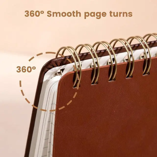 Alt view image 4 of 7 - Yoment Small Notebooks 3x5 Leather Pocket Notepad 150 Pages Top Notebook